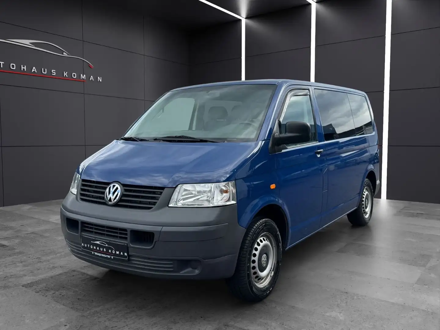 Volkswagen T5 Transporter T5 Volksbus*TÜV*KLIMA*9.SITZE*AHK*SCHECKHEFTGEFL Blau - 1