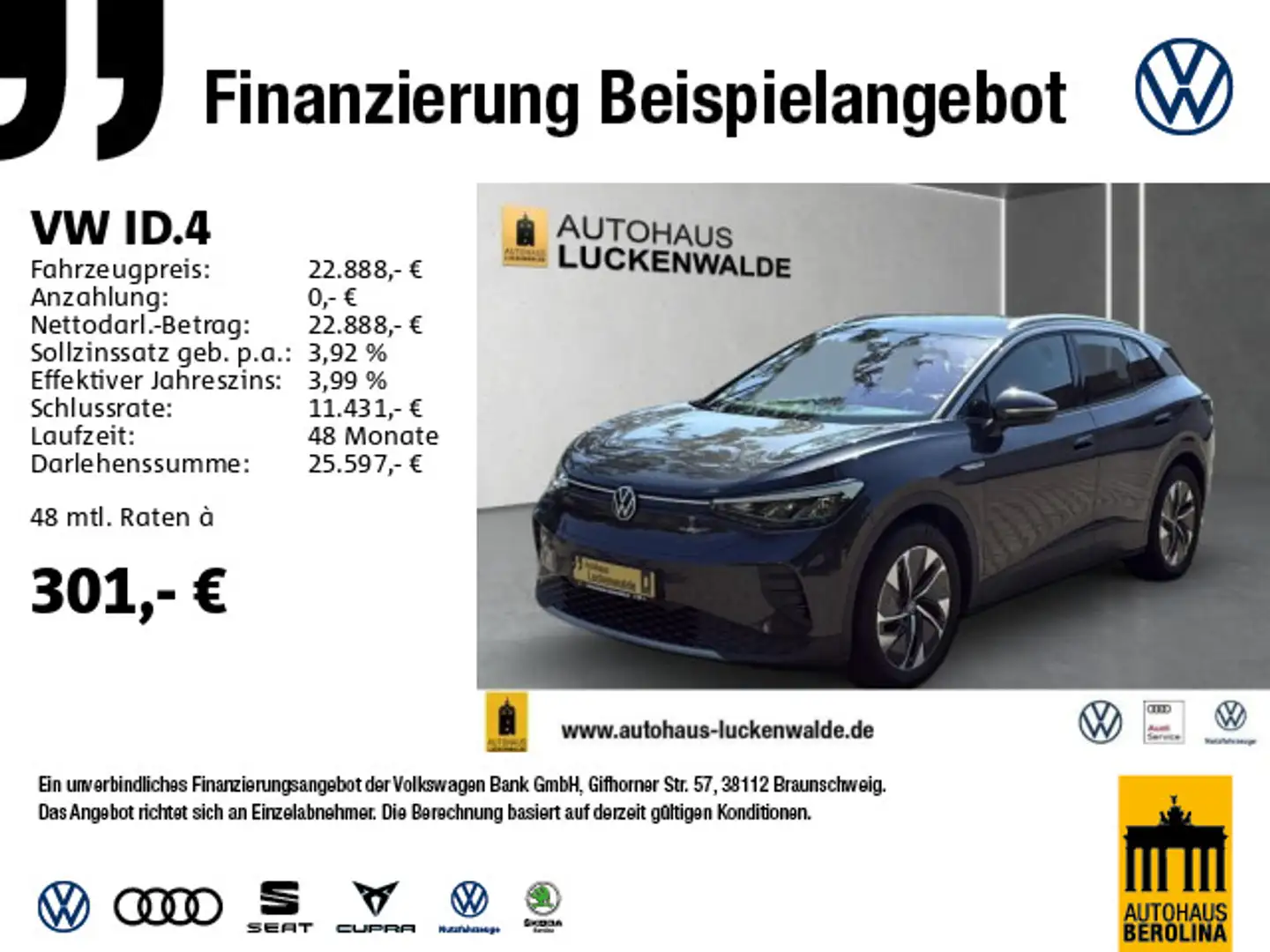Volkswagen ID.4 Pro Performance *AHK*ACC*NAV*LED*PDC*SHZ* Gris - 1