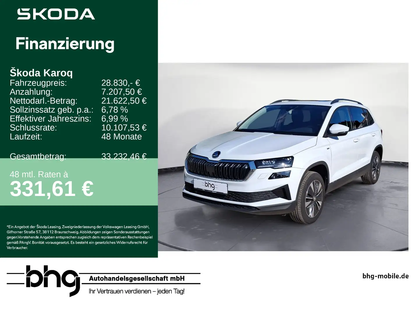 Skoda Karoq 1.5 TSI ACT Selection Kamera Blanc - 1
