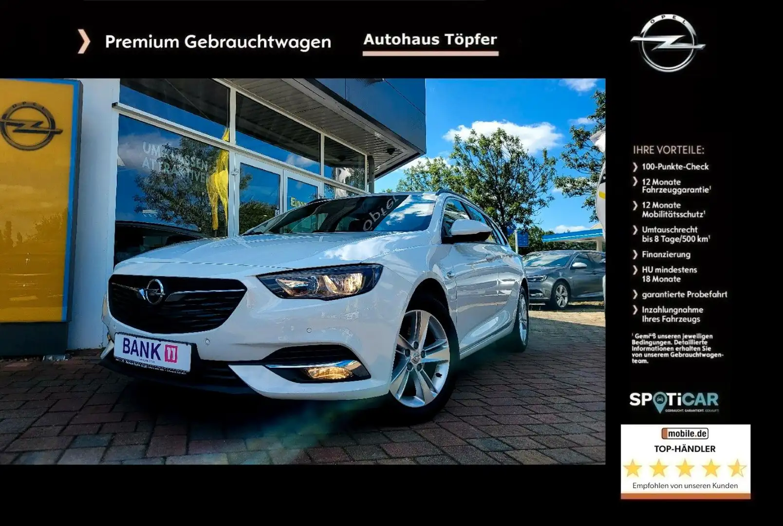 Opel Insignia B ST "Business Edition" Navi/AZV/1-Hand Weiß - 1