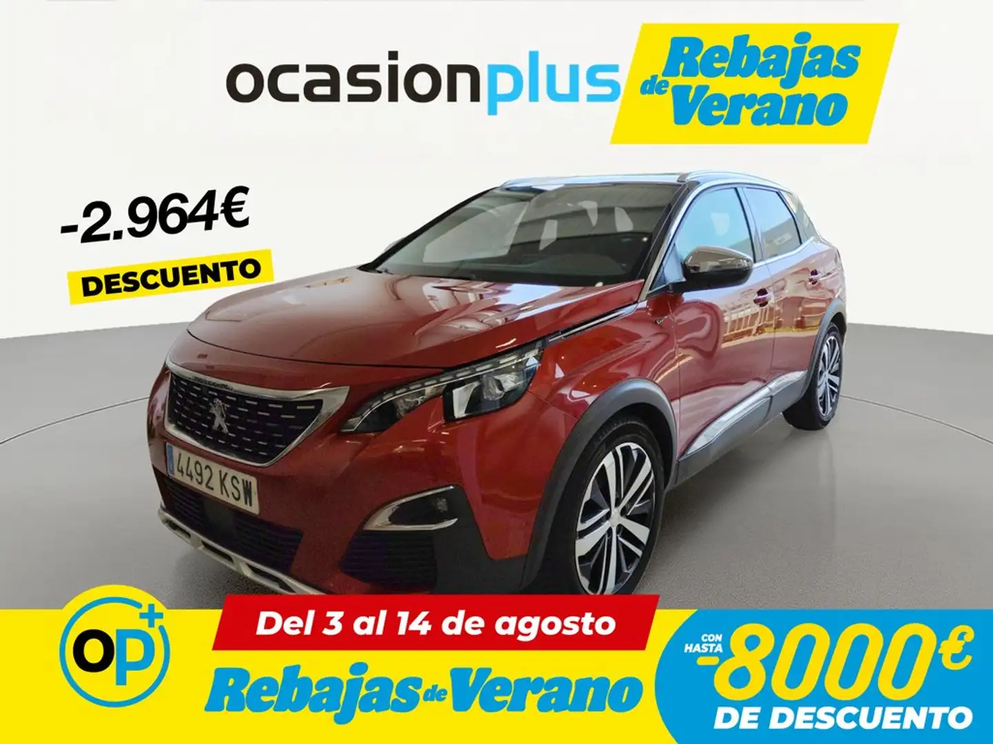 Peugeot 3008 2.0BlueHDi GT S&S EAT8 180 Rojo - 1