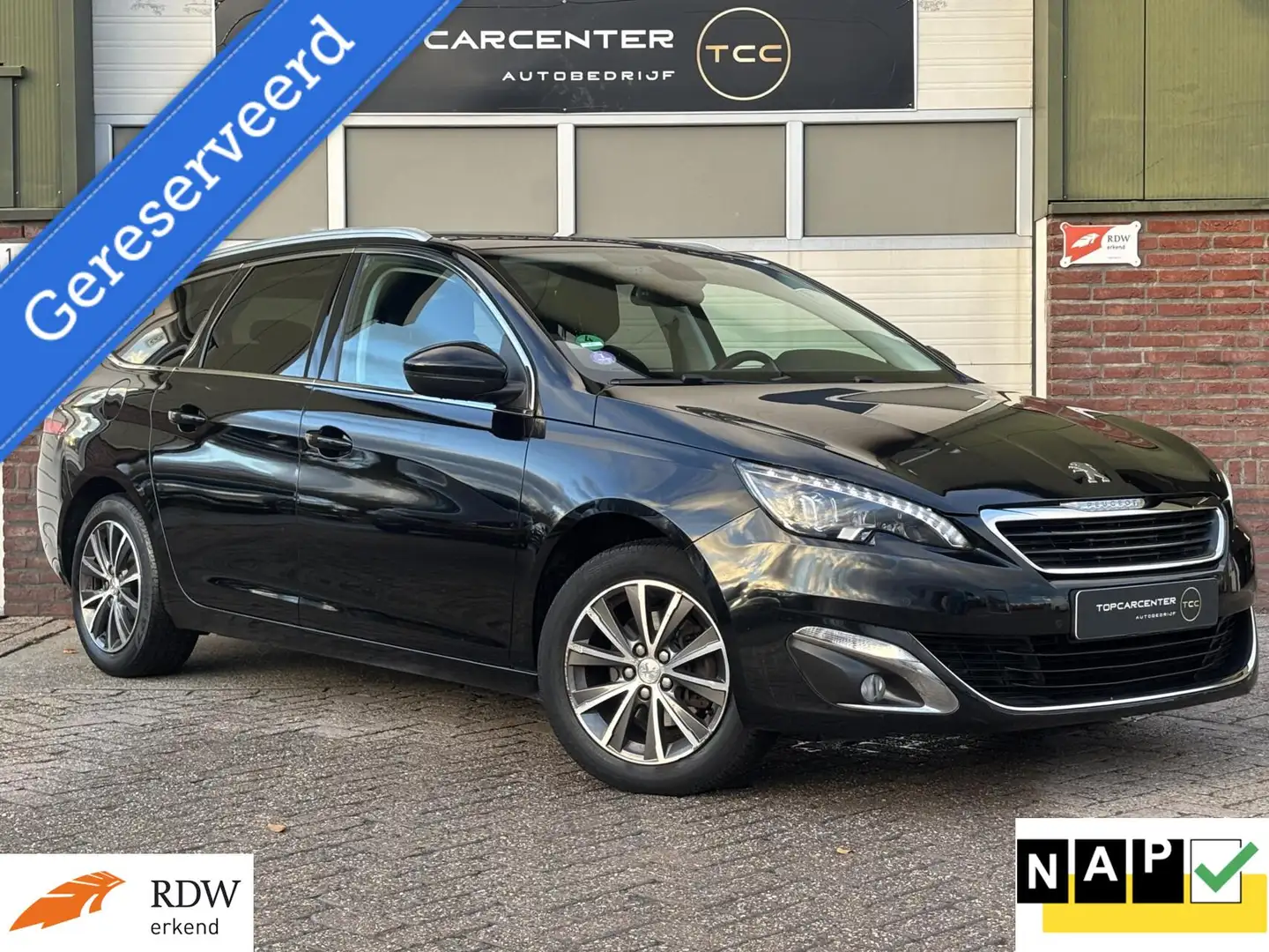 Peugeot 308 SW 1.2 Blue Leas/PANO/NAVI/CRUISE/PARKS/APK/NAP Schwarz - 1