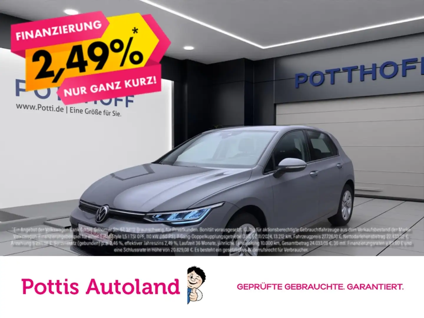 Volkswagen Golf 1.5 TSI LIFE KLIMA SHZG PDC LED LM16 Grau - 1