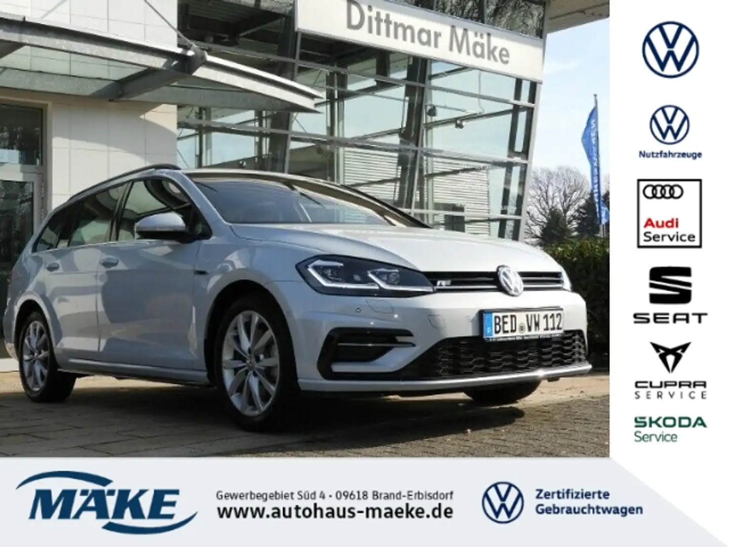 Volkswagen Golf Variant 2.0TDI R-Line DSG 4motion STDHZG PD Weiß - 1