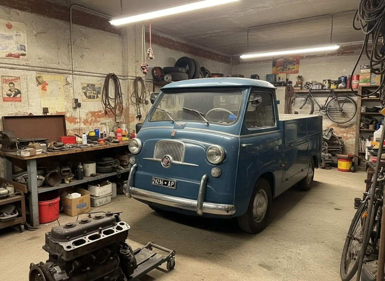 Fiat 600 Multipla pick-up Blauw - 1