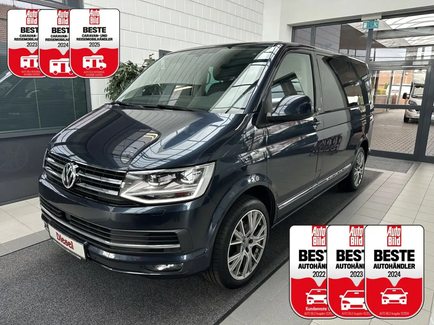 Volkswagen T6 Multivan Automatik Generation Six +ACC+LED+AHK+Leder+Standh Blau - 1