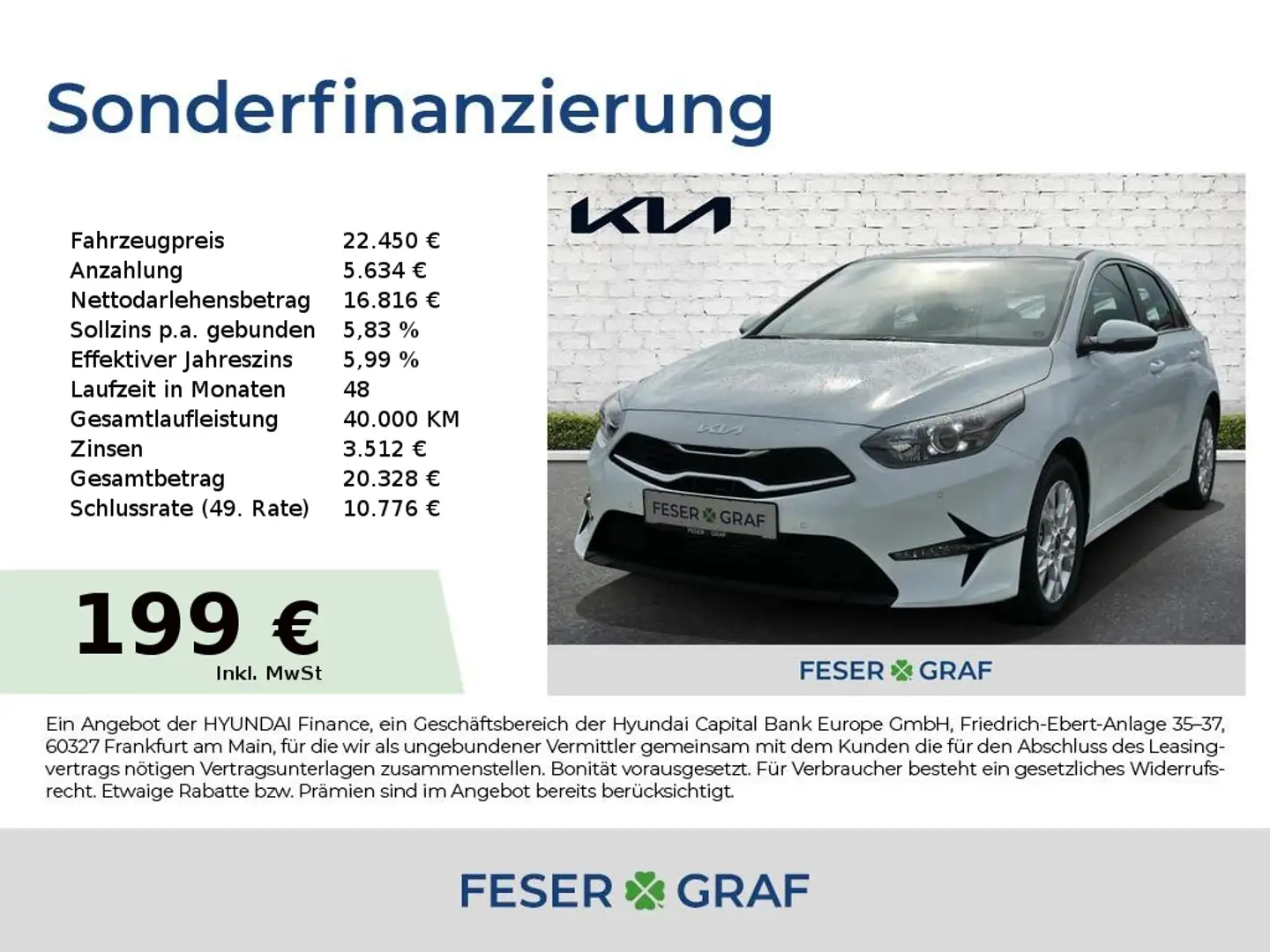 Kia Ceed / cee'd 1.0T 100 ULTIMATE Navi Tempomat Sitzhzg PDC Bianco - 1