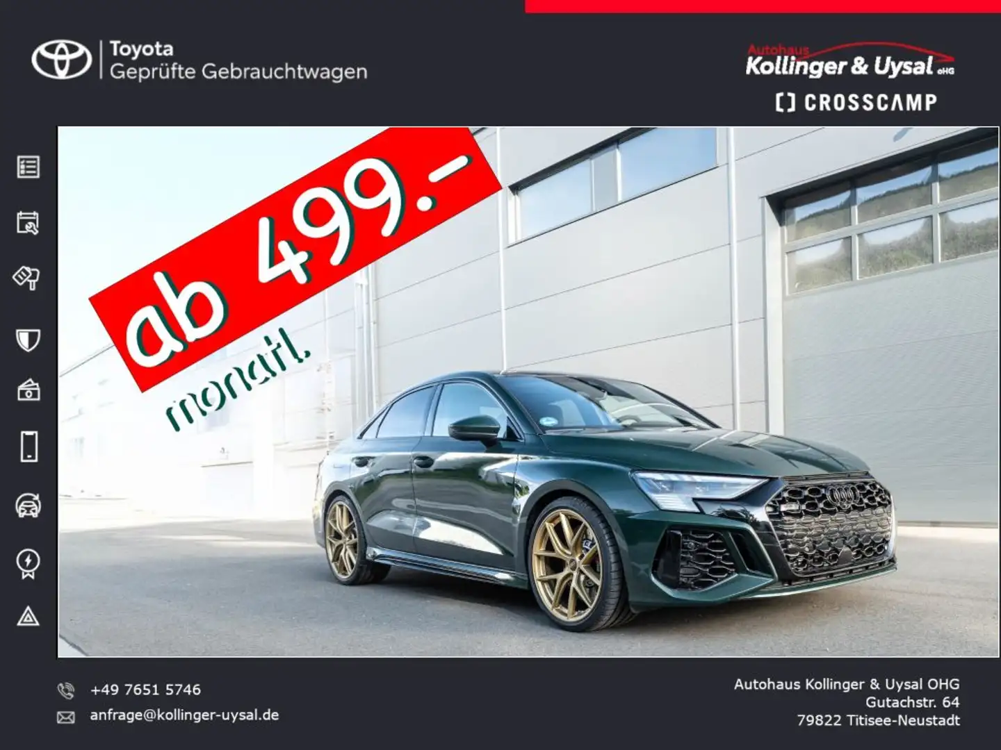 Audi RS3 Limousine | Audi exclusive Goodwood Green Vert - 1