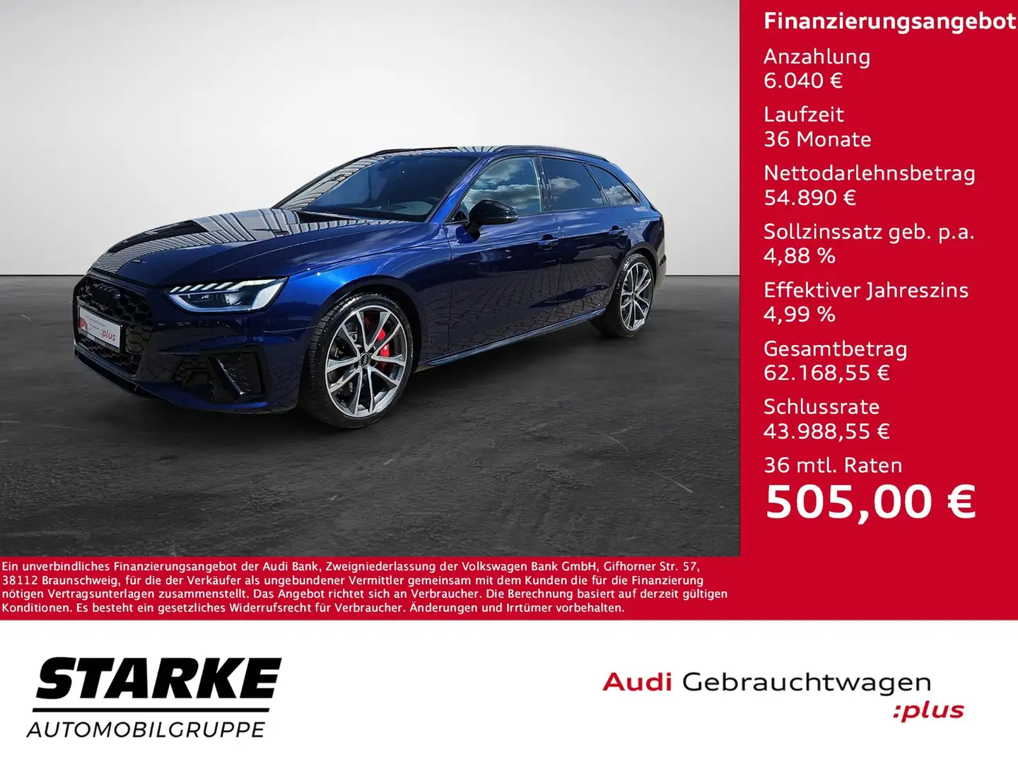 Audi S4 Avant TDI tiptronic quattro ACC HUD VirtualCP M... Blau - 1