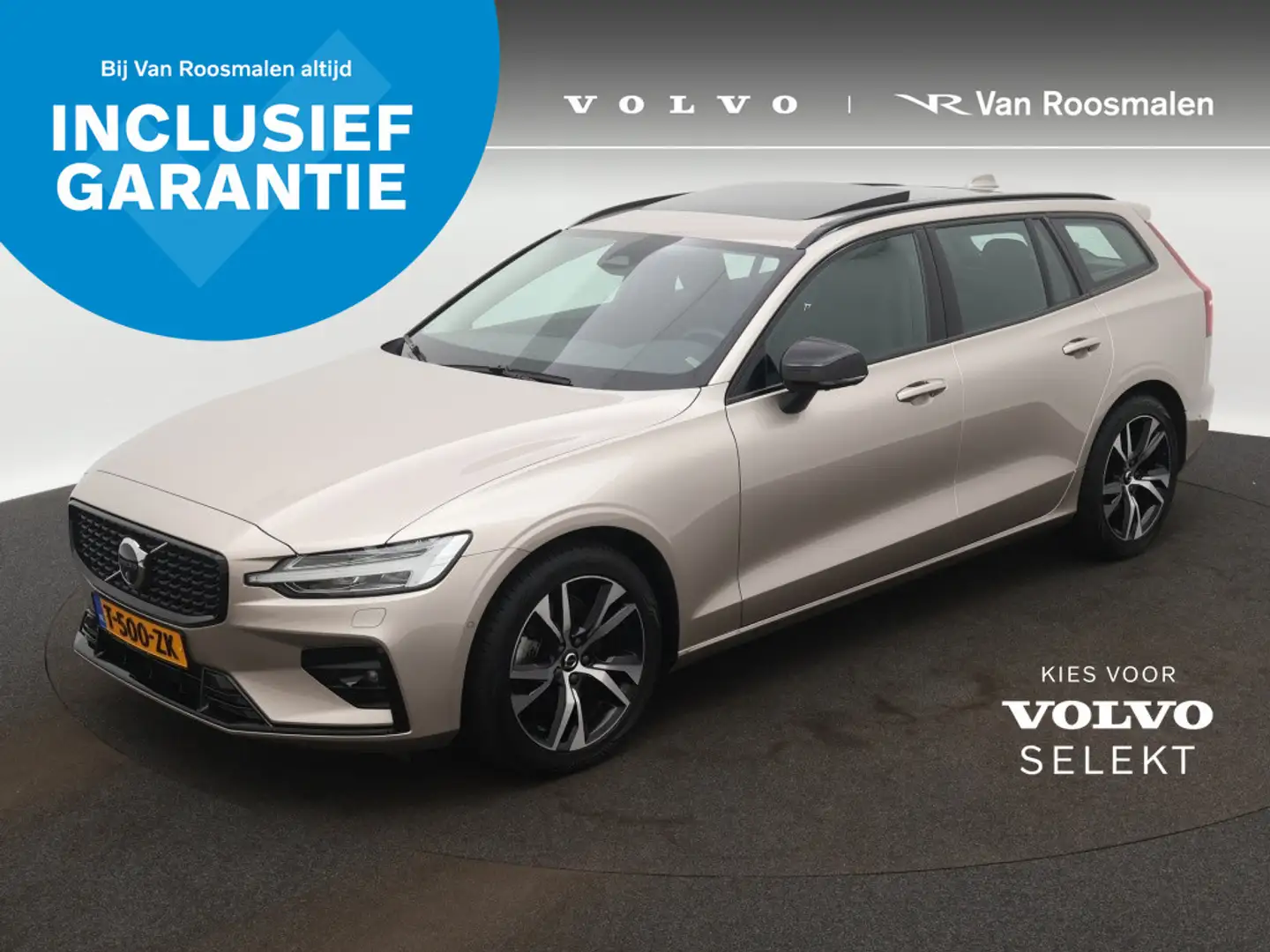 Volvo V60 2.0 B3 Plus Dark | panorama dak | trekhaak | light Grijs - 1