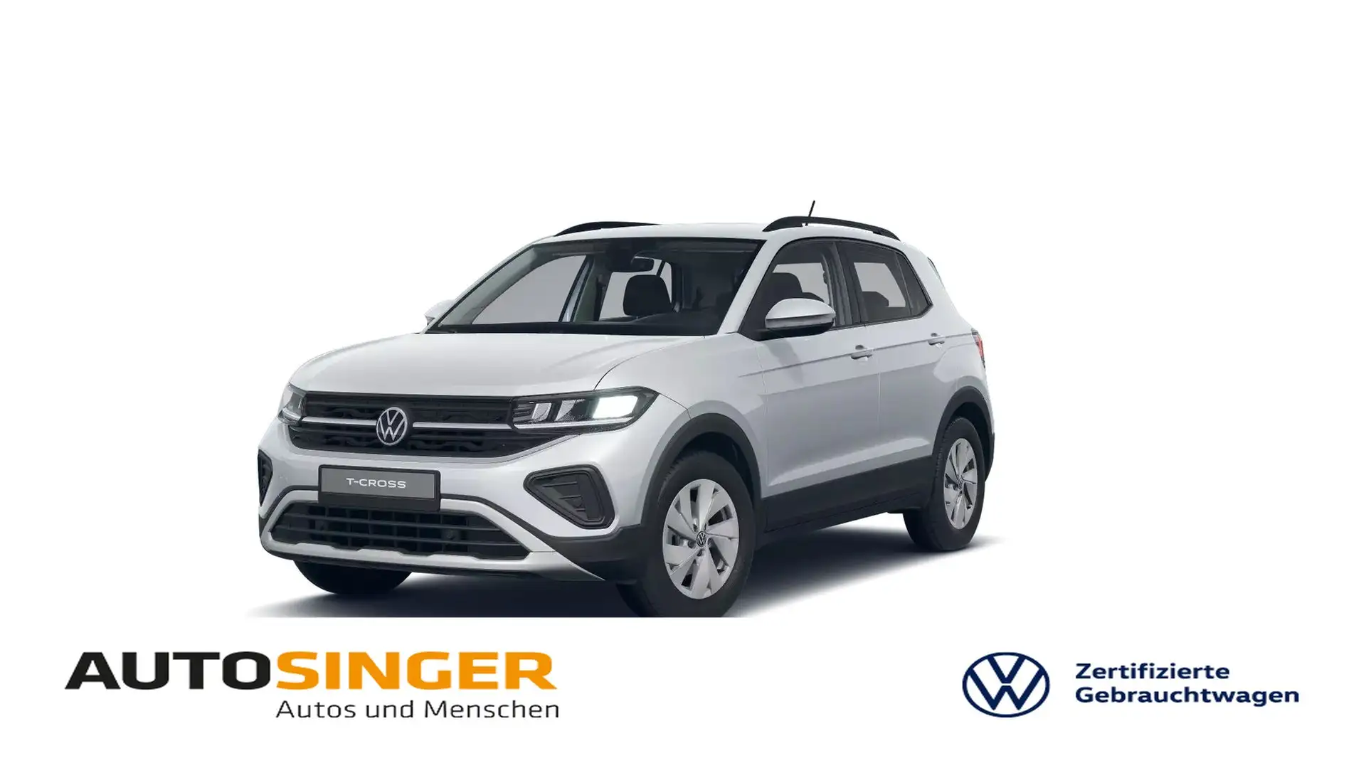 Volkswagen T-Cross Life 1,0 TSI DSG *NAVI*LED*ACC*R-CAM*SHZ Silber - 1