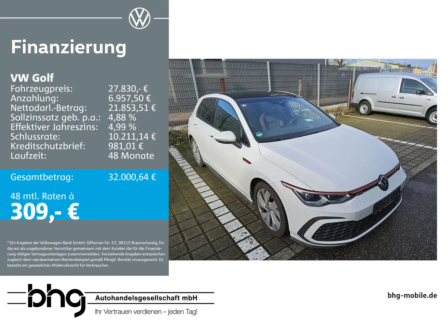 Volkswagen Golf GTI Golf 2.0 TSI OPF GTI Weiß - 1