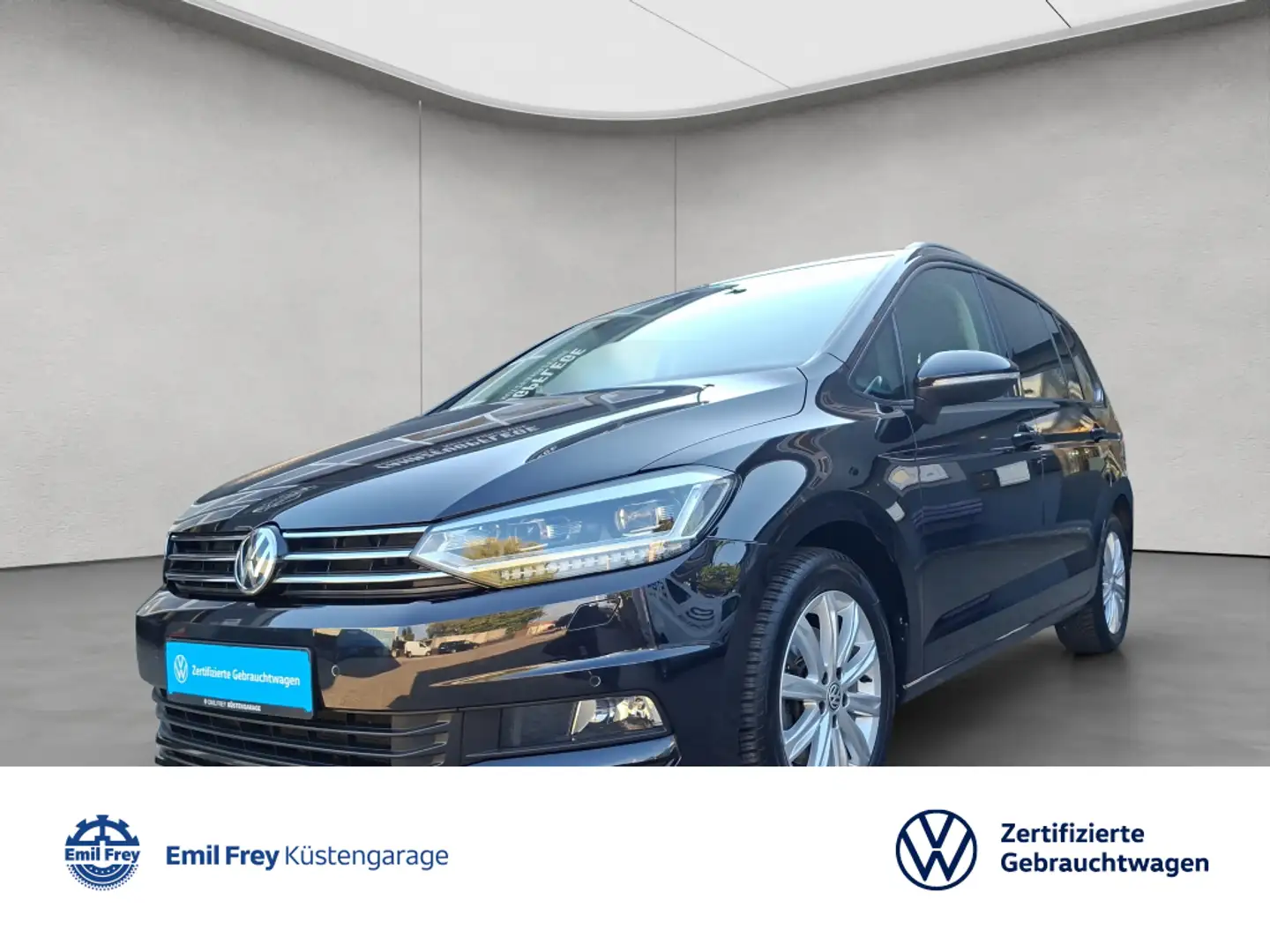 Volkswagen Touran 1.6 TDI DSG Comfortline LEDER NAVI RFK AC Schwarz - 1