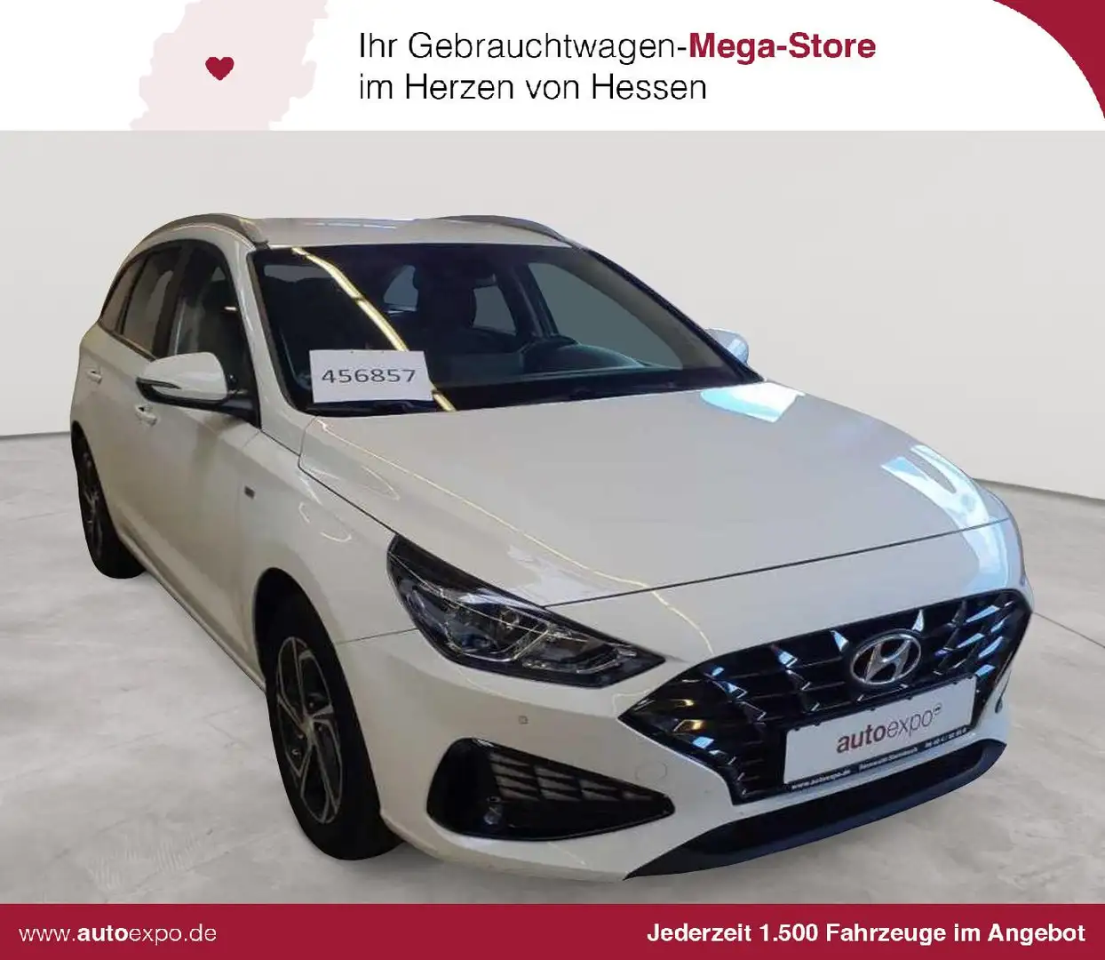 Hyundai i30 i30 Kombi 1.6 CRDI 48V-Hybrid Trend NAV AHK Weiß - 1