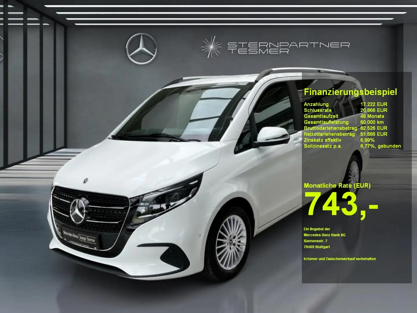 Mercedes-Benz V 220 d STYLE Lang Liegepaket-Standheiz-Tisch Blanco - 1