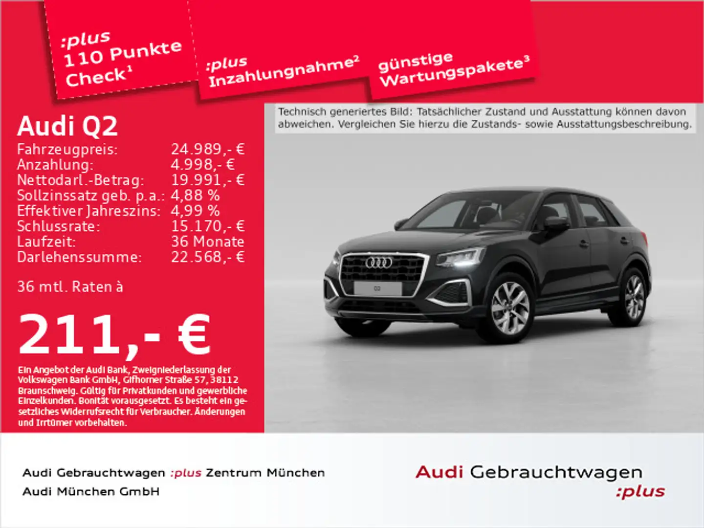 Audi Q2 35 TFSI S tronic advanced Navi+/LED Negro - 1