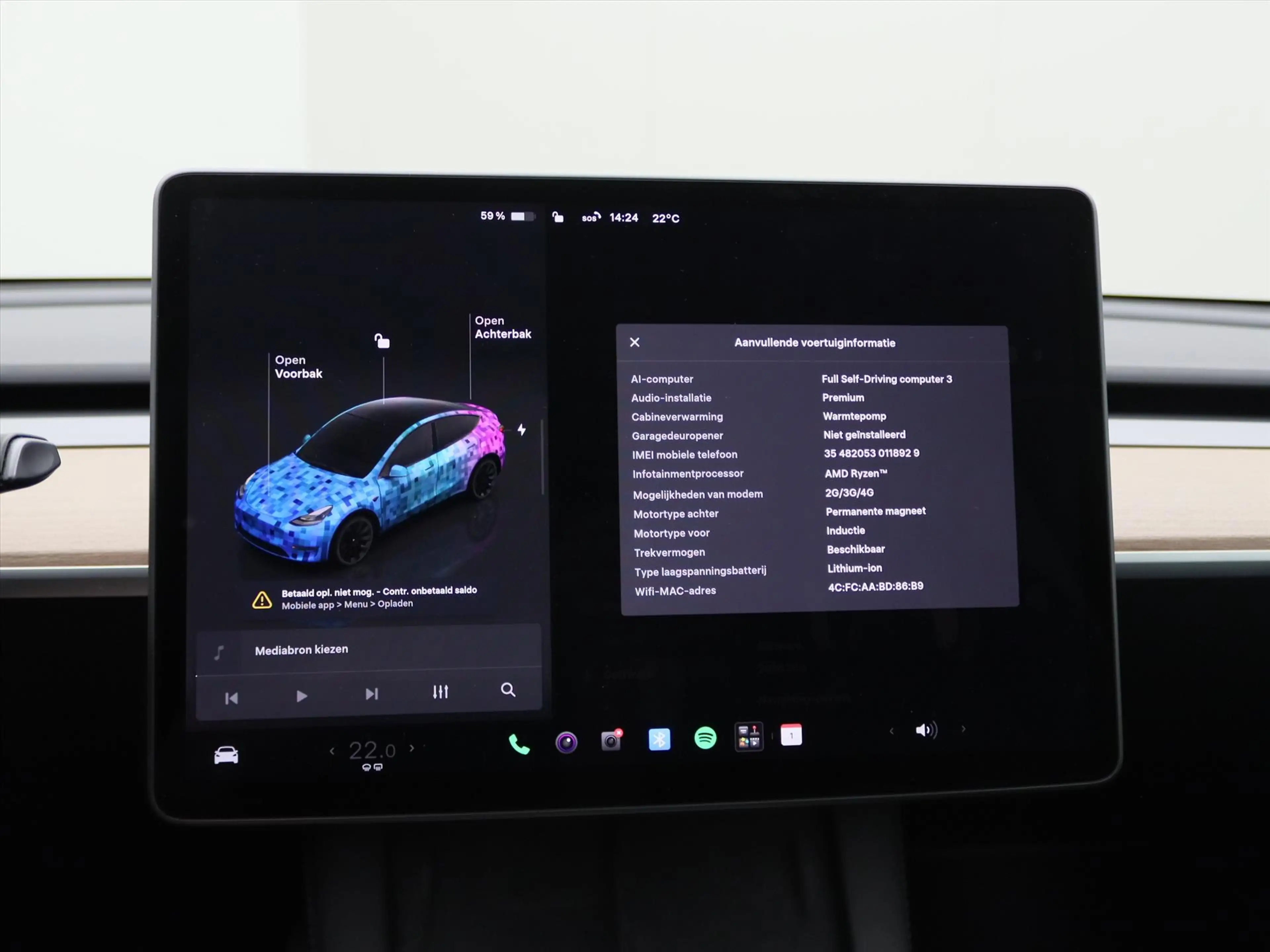 Tesla Model Y Long Range AWD 75kWh 351pk 93.7% SoH [ TREKHAAK+AM — photo 28