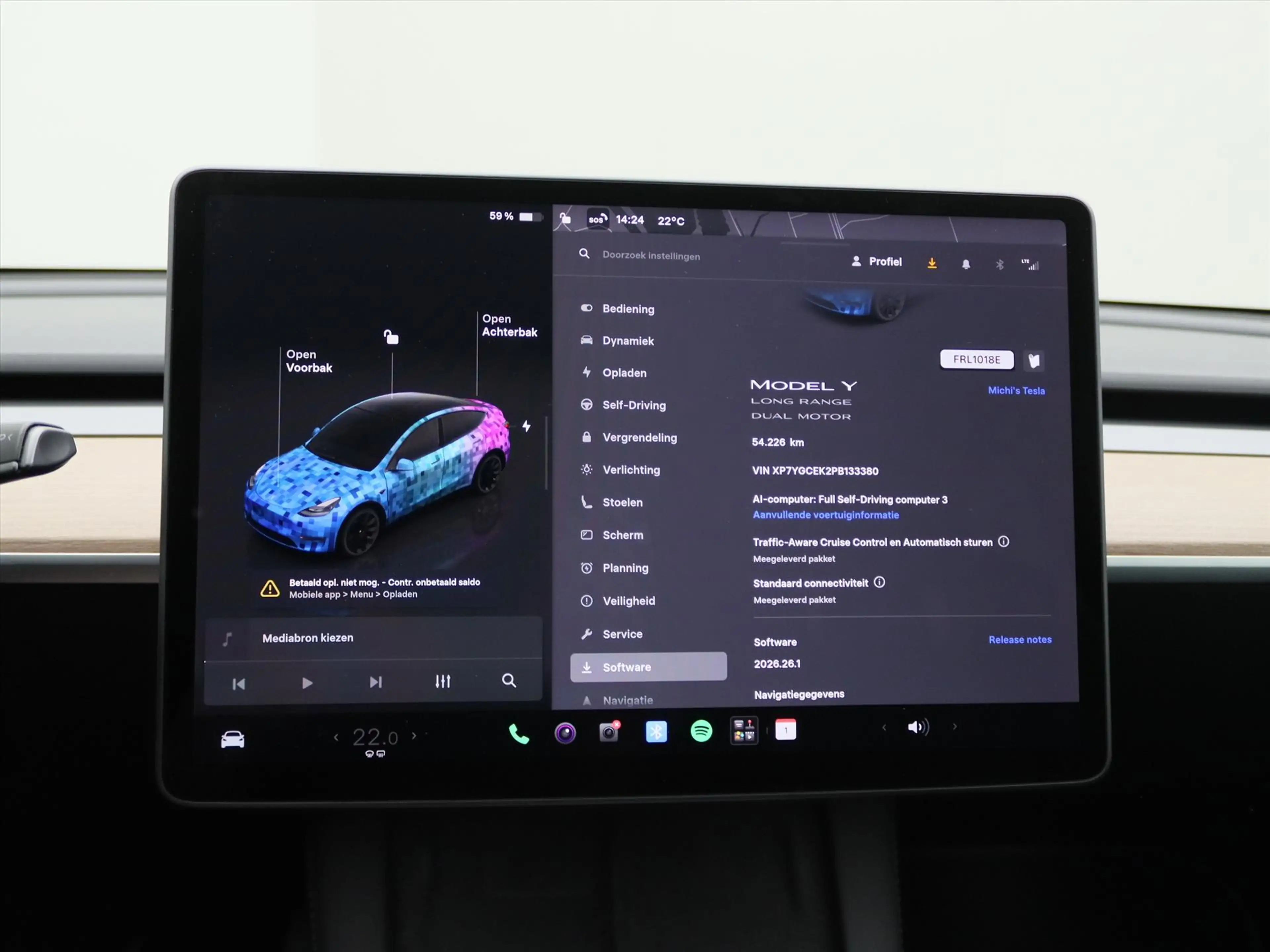 Tesla Model Y Long Range AWD 75kWh 351pk 93.7% SoH [ TREKHAAK+AM — photo 27