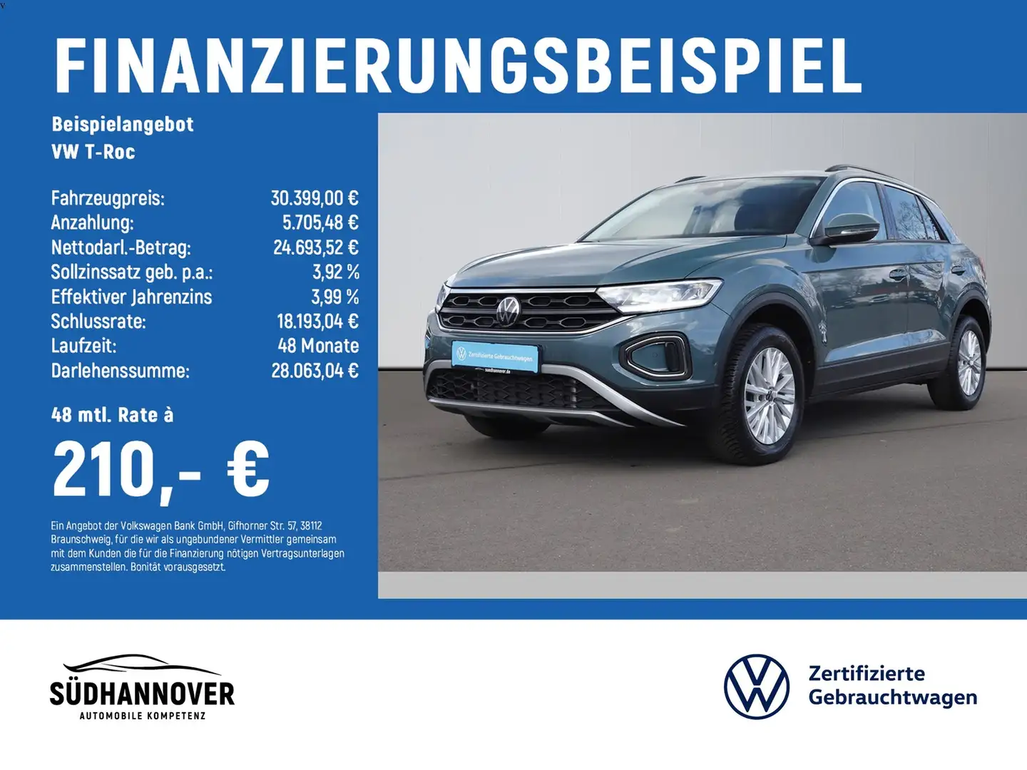 Volkswagen T-Roc Life 1.5 TSI DSG AHK+NAVI+LED+SHZ+PDC+GRA Blau - 2
