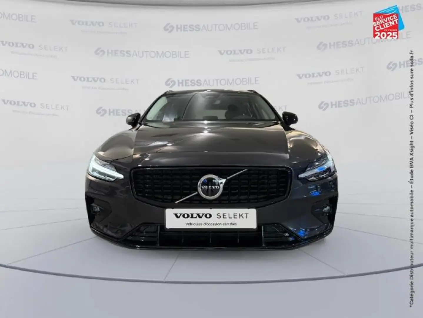 Volvo V60 B4 197ch Ultra Style Dark DCT 7 TOuvrant Siege chauf Volant chauf Camera HKardon Gris - 2