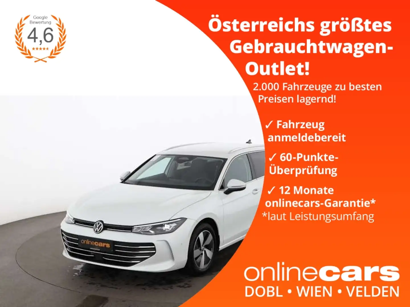 Volkswagen Passat Variant 1.5 eTSI Business Aut LED 360-CAM Weiß - 1