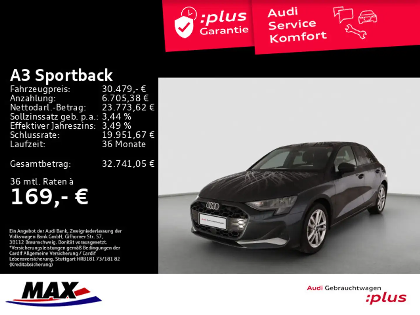 Audi A3 35 TFSI ADVANCED LED+KAMERA+MMI NAV Grau - 1