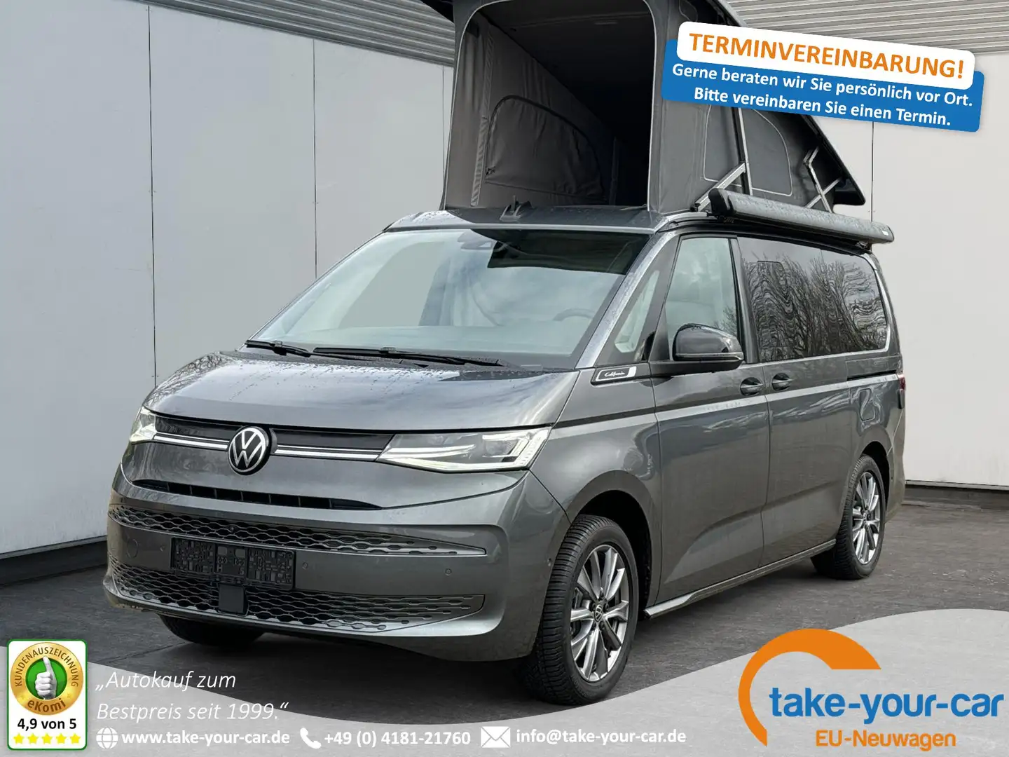 Volkswagen T7 California Ocean AHK+MARKISE+GJR+NAVI+KAMERA+MATRIX-LED 2.... Grau - 1