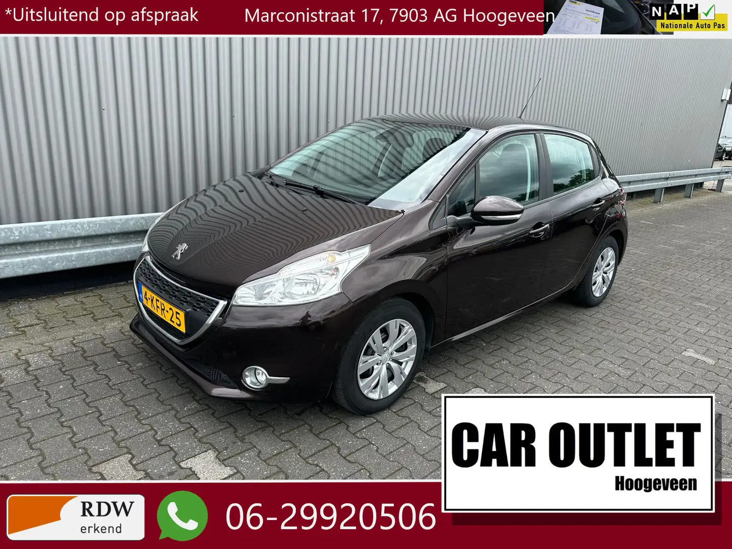Peugeot 208 1.2 VTi Envy 160Dkm.NAP, 5-Drs, Clima, Navi, CC, P Marrón - 1