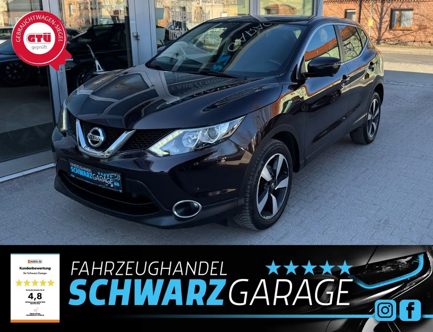 Nissan Qashqai 4x4*2-ZKlima*360°KAMERA*NAVI*AHK* Paars - 1