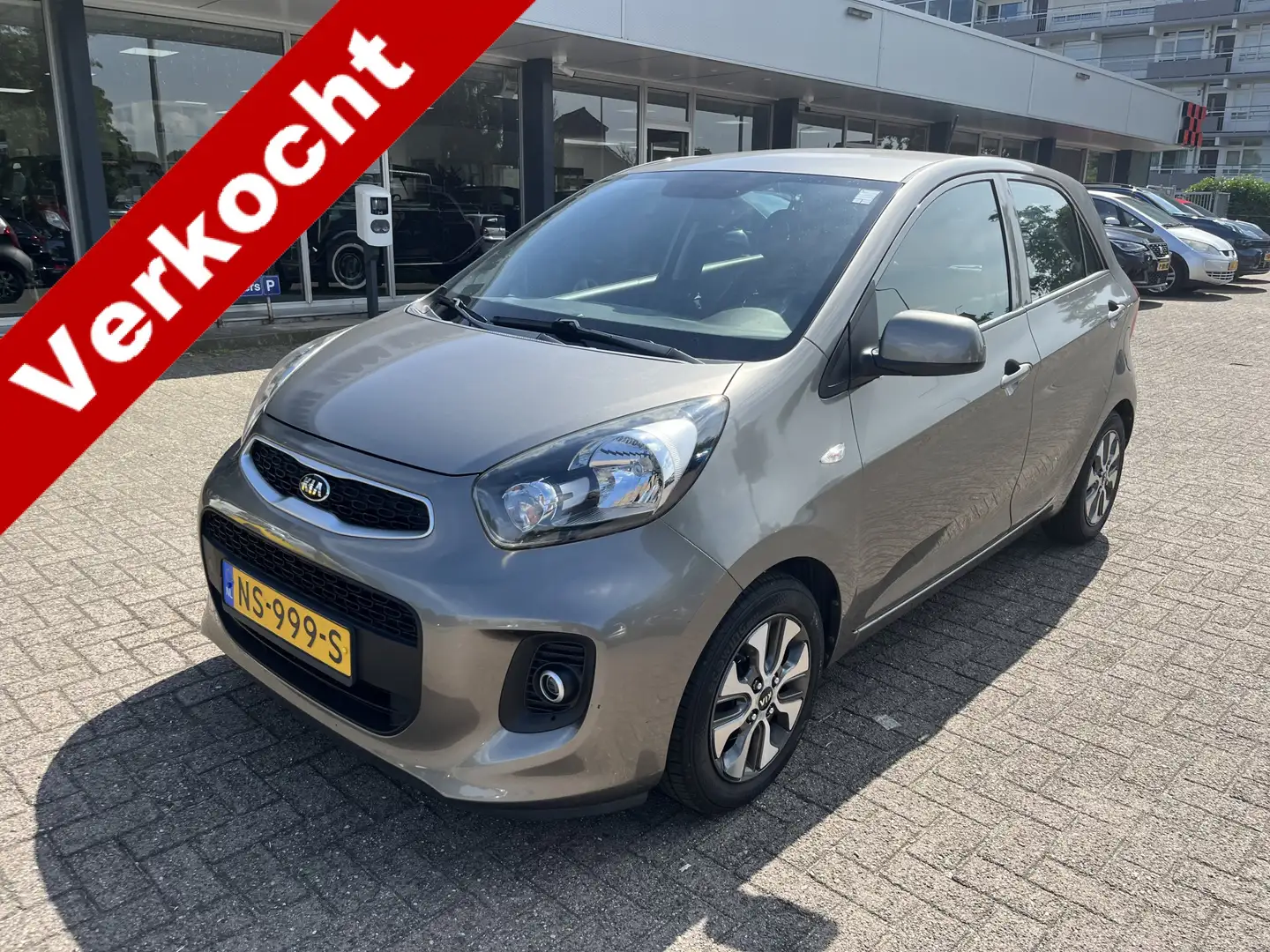 Kia Picanto 1.0 CVVT EconomyPlusLine navi airco acamera Gris - 1