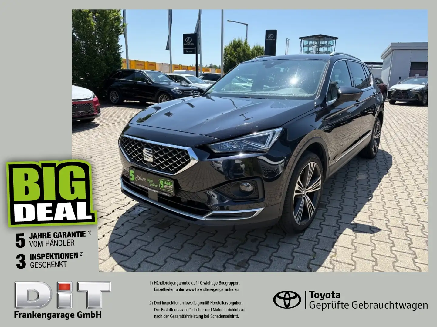 SEAT Tarraco 2.0 TSI 4Drive Xcellence Pano, Navi, AHK Zwart - 1