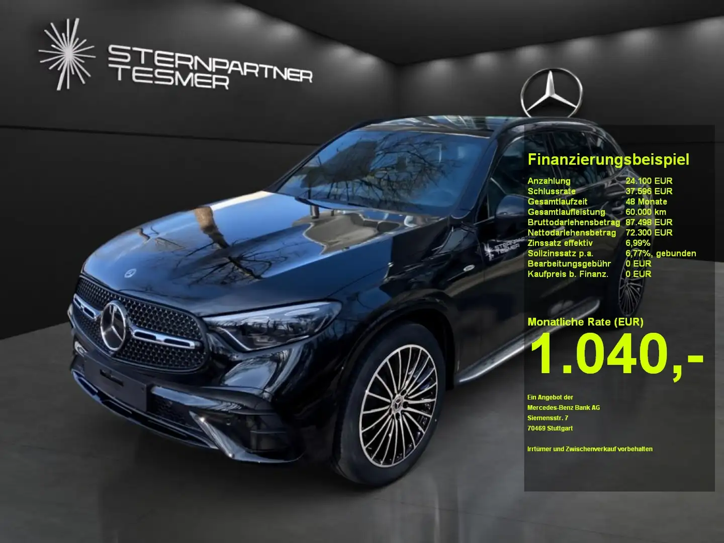 Mercedes-Benz GLC 300 de 4MATIC mit EQ Hybrid Technologie +AMG Schwarz - 1