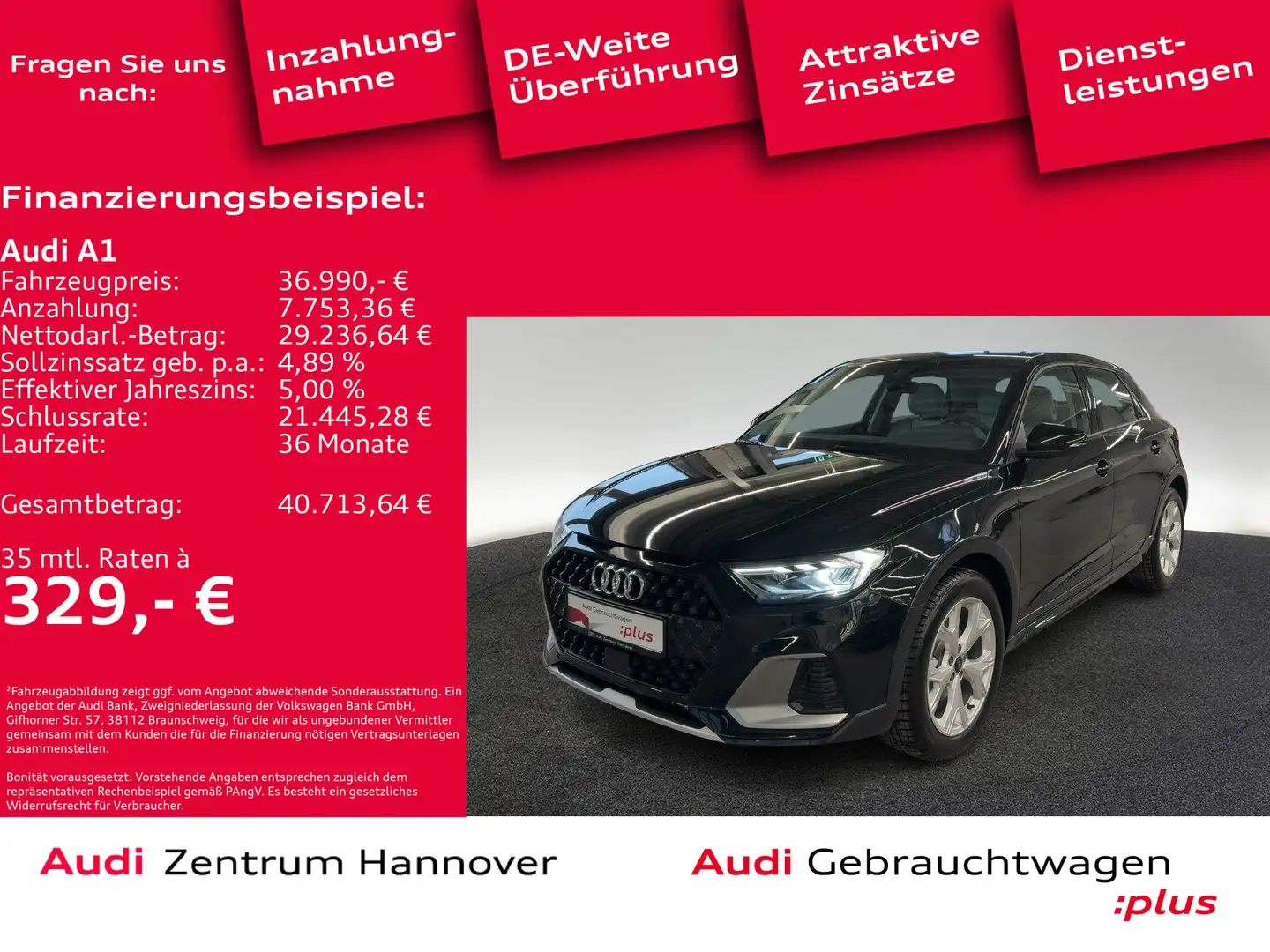 Audi A1 35 allstreet 1.5 TFSI basis (EURO 6e) Schwarz - 1