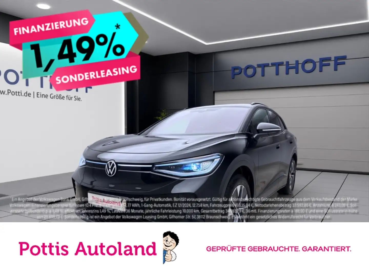 Volkswagen ID.4 PURE PERFORMANCE NAVI PDC SITZHZG IQ.LIGHT Schwarz - 1