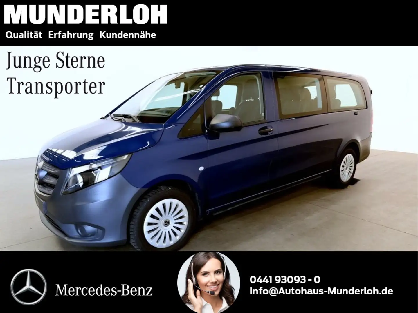 Mercedes-Benz Vito 114 CDI Tourer PRO Extralang AUT Facelift Blau - 2