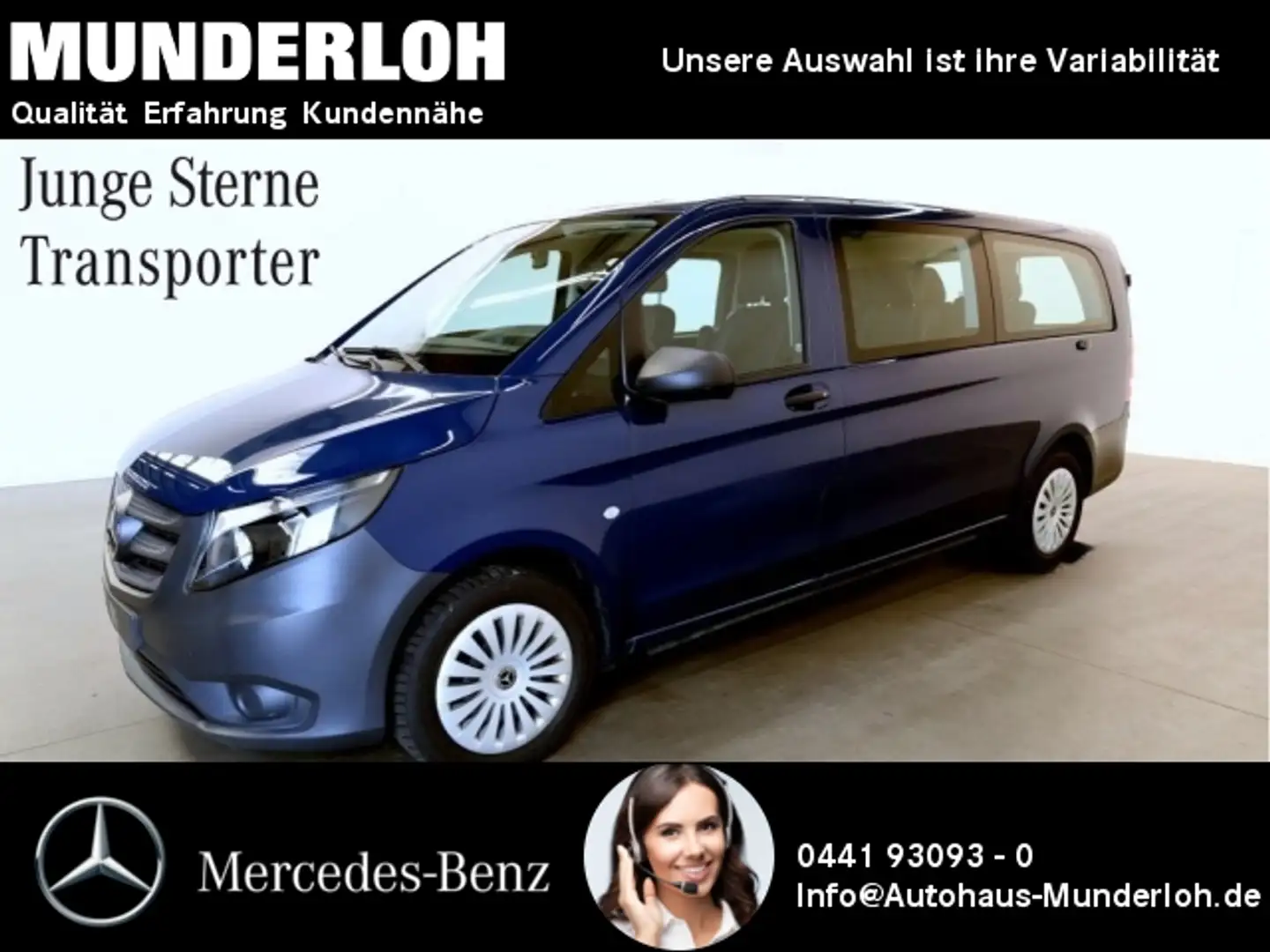 Mercedes-Benz Vito 114 CDI Tourer PRO Extralang AUT Facelift Blau - 1
