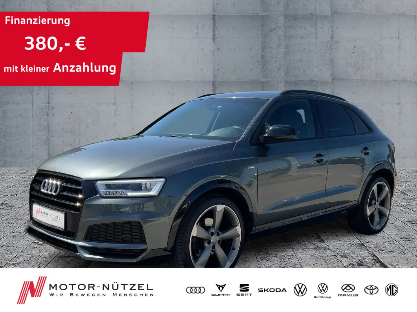 Audi Q3 2.0 TFSI S-TR QU S-LINE LED+NAV+SHZ+RFK+20" Gris - 1