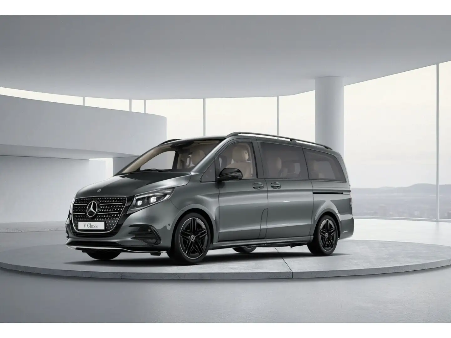 Mercedes-Benz V 300 d 4MATIC EXCLUSIVE Lang AHK 2,5t 7 Sitze Grau - 2