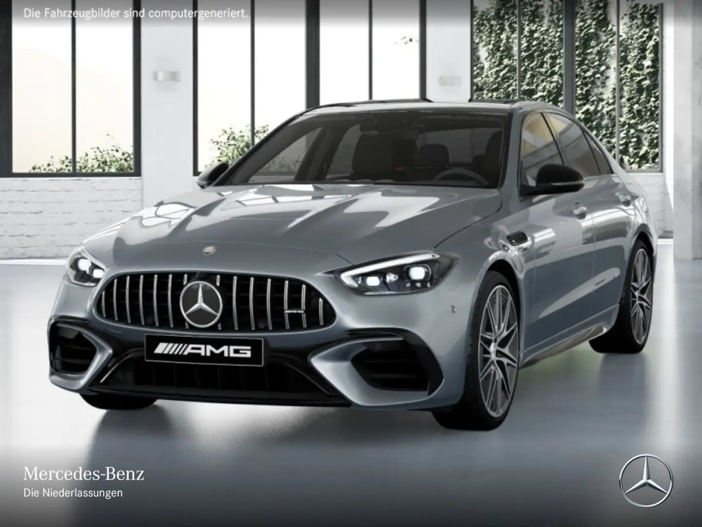 Mercedes-Benz C 63 AMG C 63 S E NIGHT+DRIVERS+PANO+360+BURMESTER+KEYLESS Stříbrná - 2