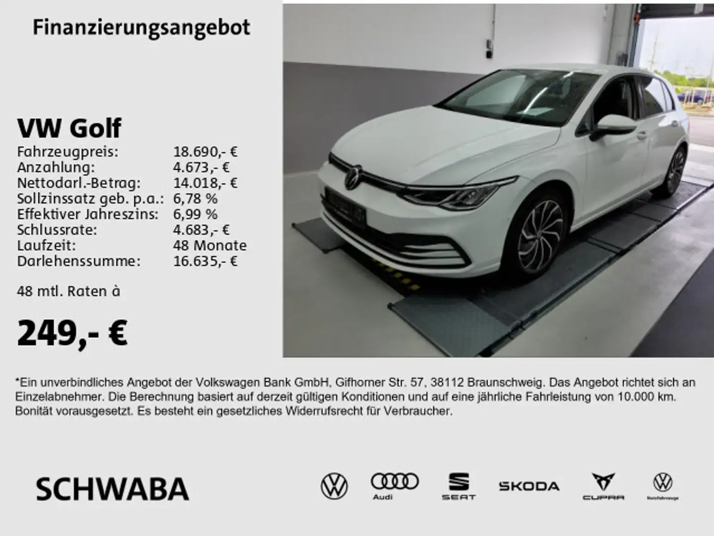 Volkswagen Golf VIII Life 1.5 TSI *ACC*LED*VIRTUAL*8-fach* Weiß - 1