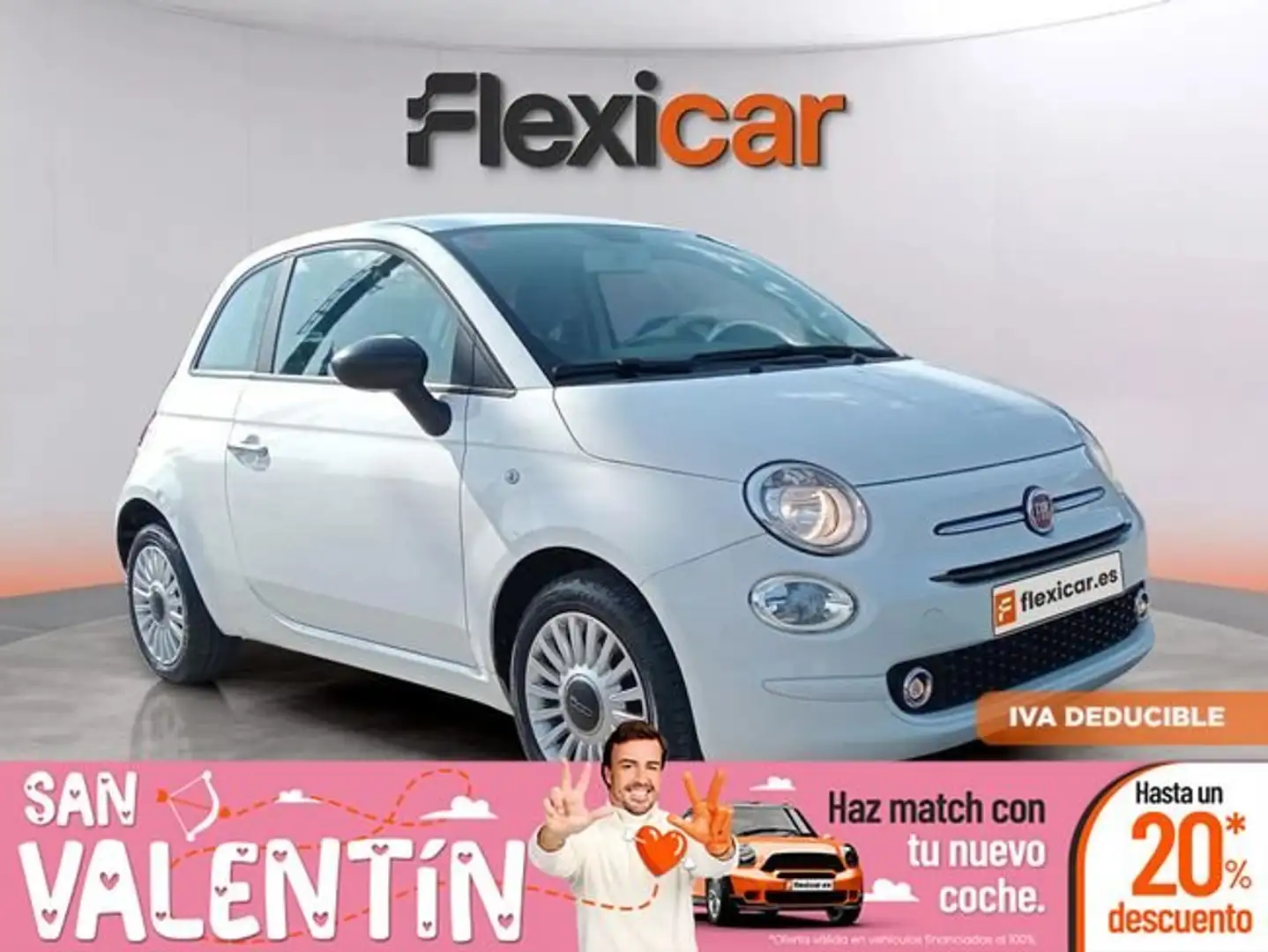 Fiat 500 1.2 Lounge Blanc - 1