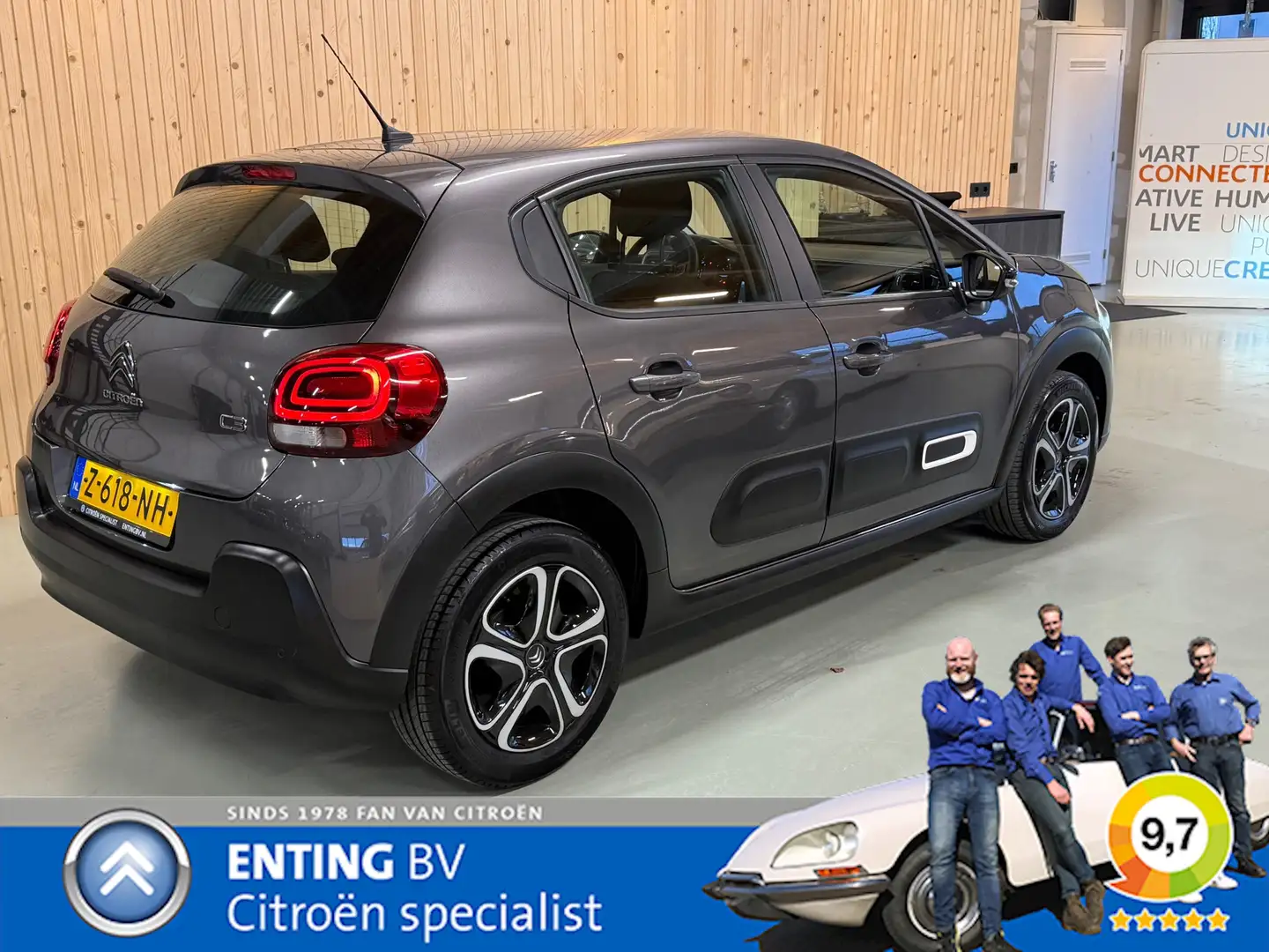 Citroen C3 1.2 PT PLUS ECC NAVI PDC CARPLAY/ANDROID FULL LED Gris - 2