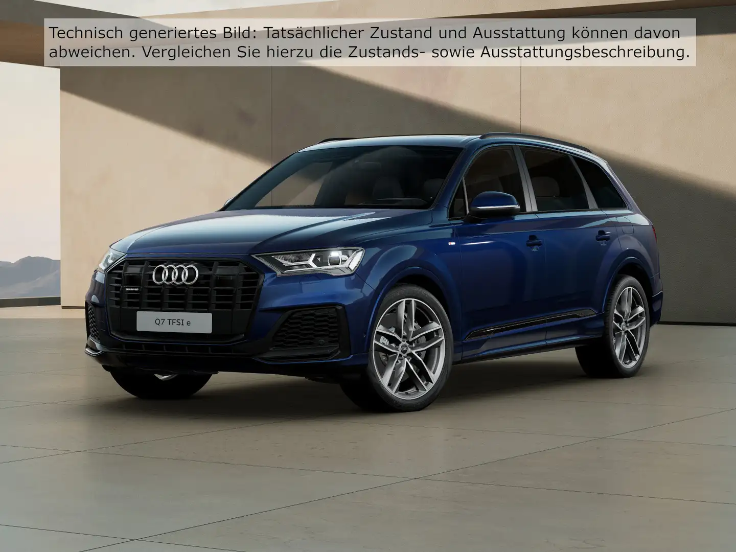 Audi Q7 55 TFSI e quattro S-Line Pano AHK Assistenz-P Blau - 2