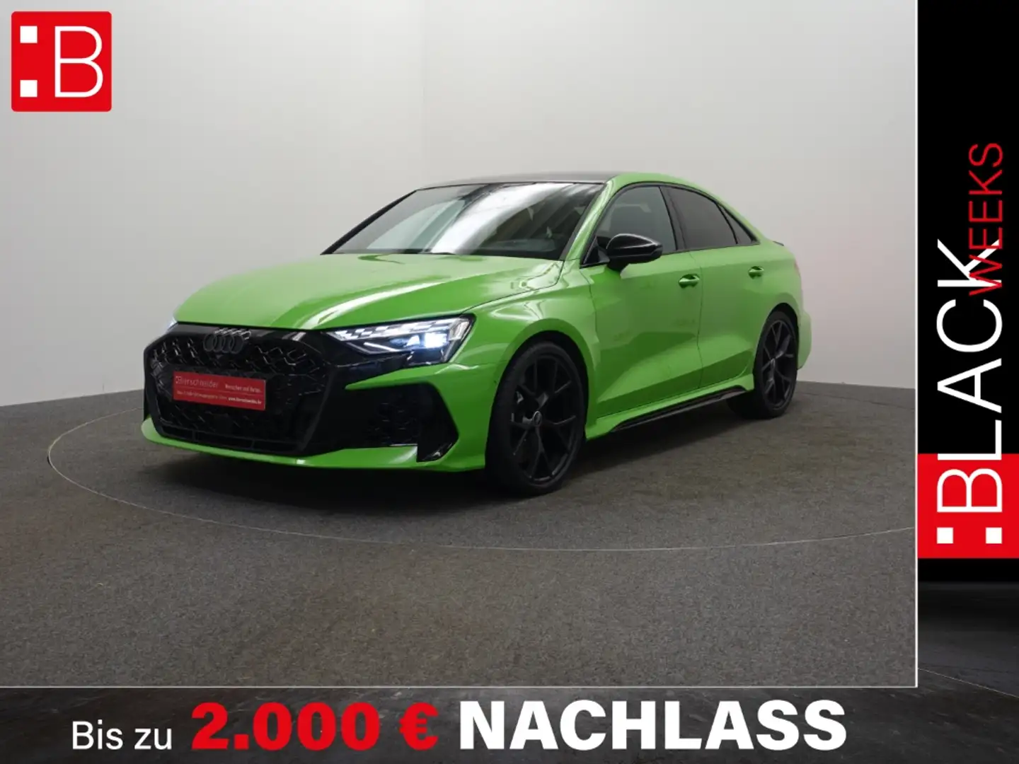 Audi RS3 Lim. GARANTIE 5J PANO HEADUP SONOS SPORTAGA MATRIX Grün - 1