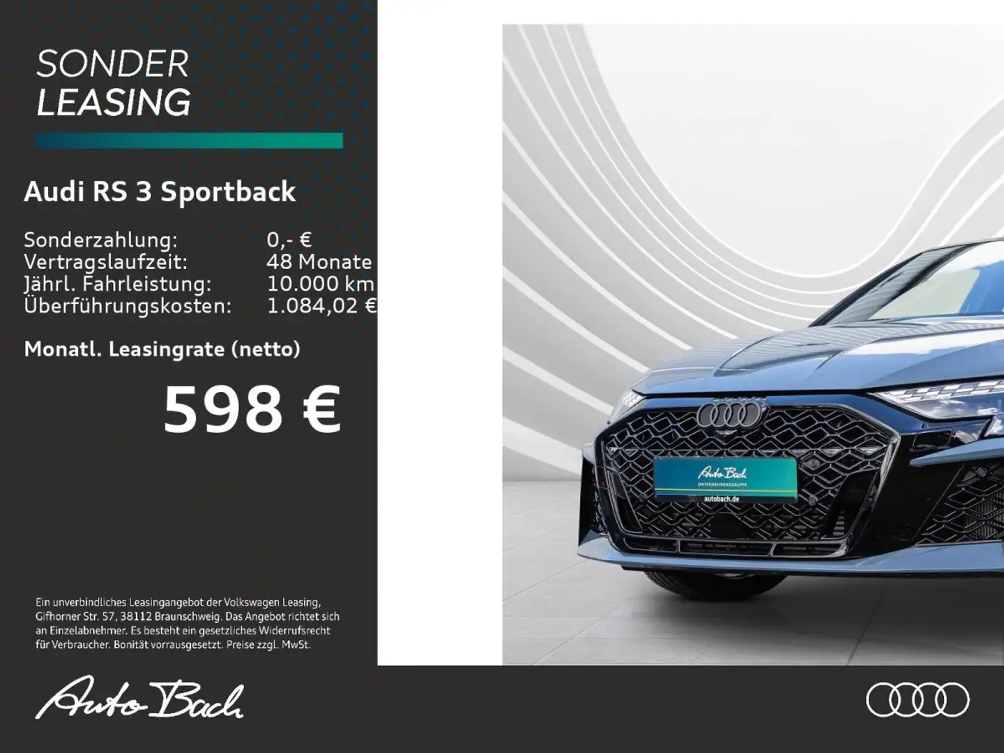 Audi RS3 Sportback S-tronic*SONDERABNEHMER siehe Beschreibu Grau - 1