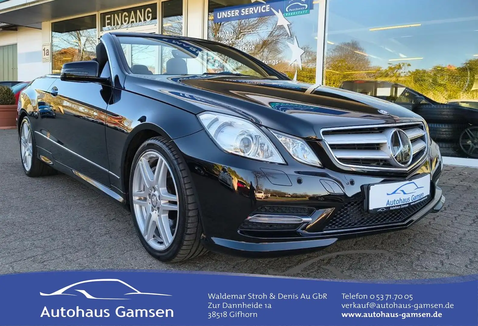 Mercedes-Benz E 500 Cabrio AMG Line Navi/Aircap/Airscarf/Leder Black - 1