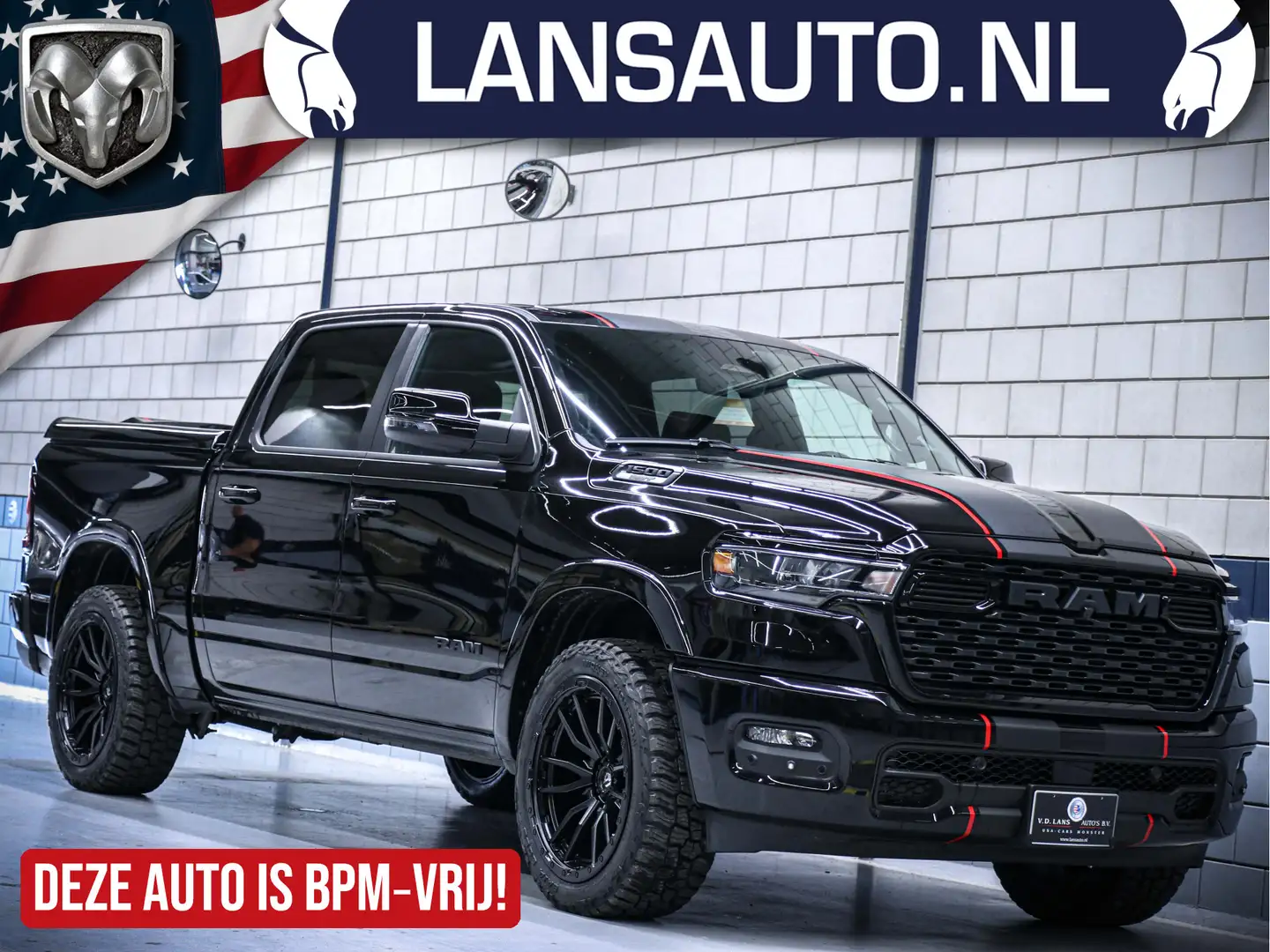 Dodge RAM 1500 Big Horn Night | 3.0L I6 420PK 4x4 Crew Cab | Zwart - 1