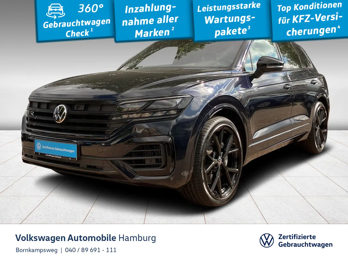 Volkswagen Touareg R 3,0 l V6 eHybrid 4M AUT Nachtsicht LED Bleu - 1