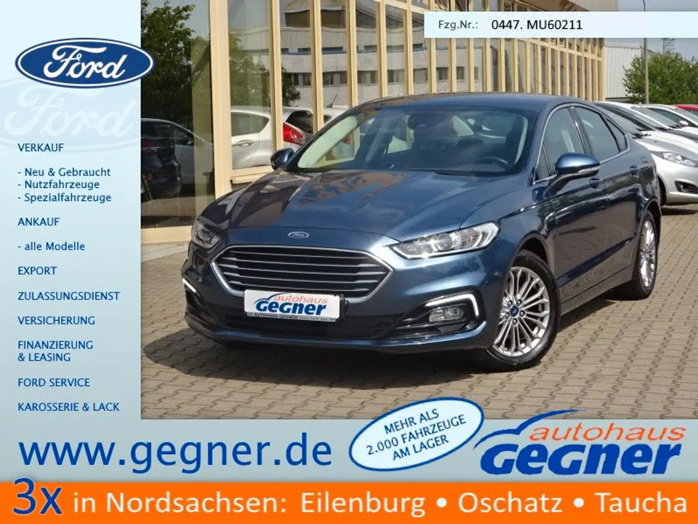 Ford Mondeo 187PS Autm. Hybrid Titanium Navi Tempomat Blau - 1