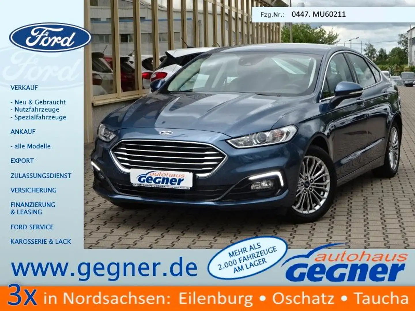 Ford Mondeo 187PS Autm. Hybrid Titanium Navi Tempomat Blau - 1